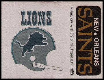 Detroit Lions Helmet New Orleans Saints Name